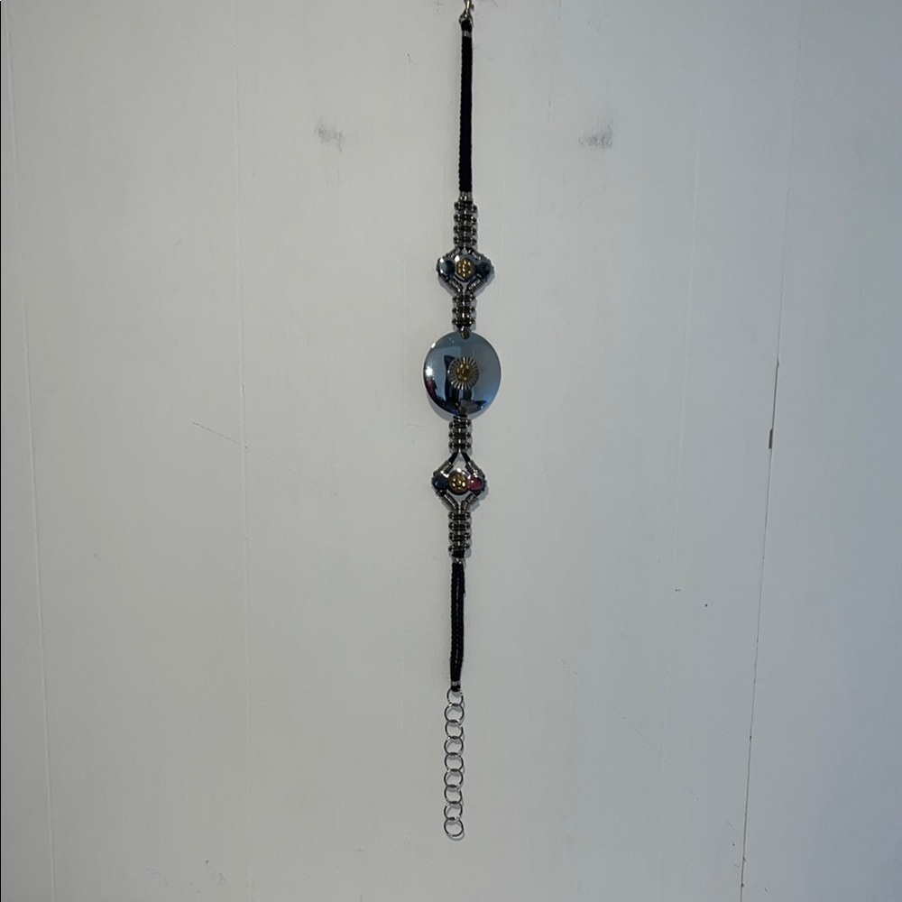 Vintage 1980 Artisan Art to Wear Belt Rope & Metal Mixed Metal Cinch Waist
